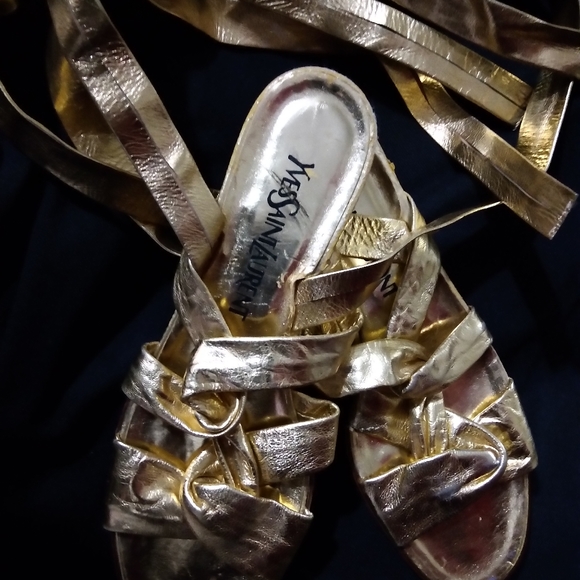 Yves Saint Laurent gold gladiators - Picture 6 of 6